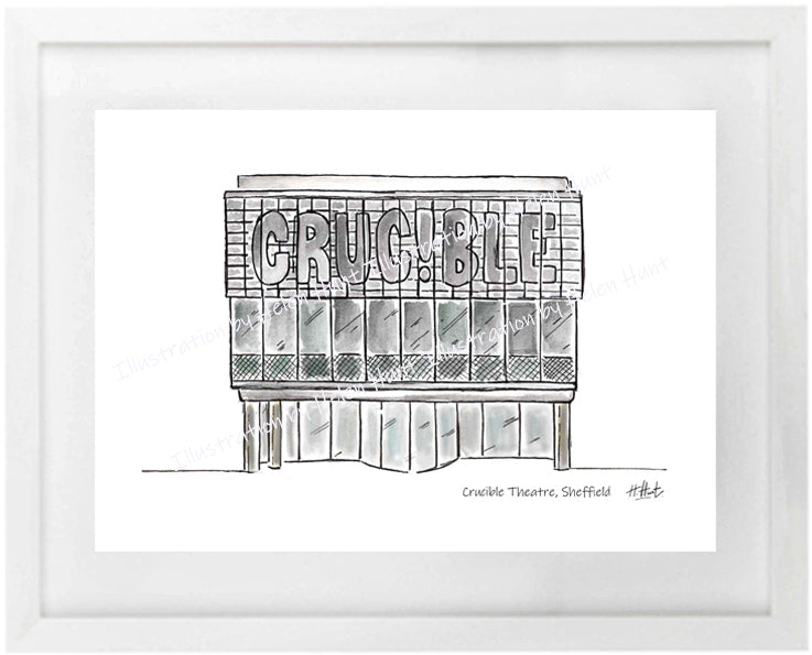 The Crucible, Sheffield Art Print (A4)