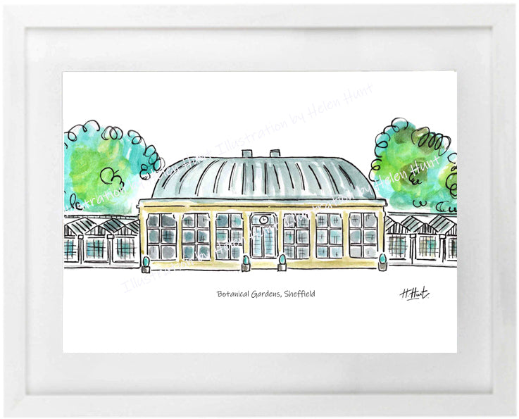 The Botanical Gardens in Sheffield Art Print (A4)