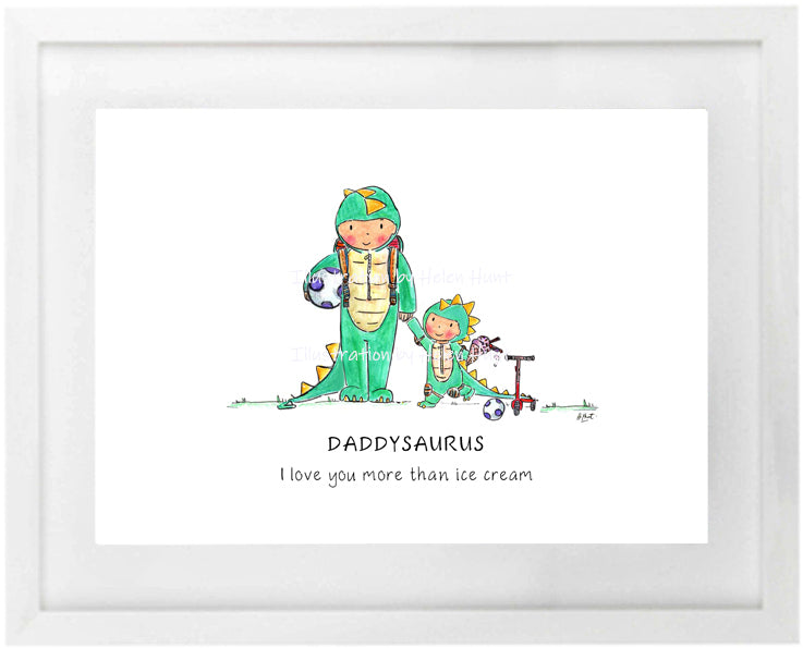 Daddysaurus Art Print (A4)