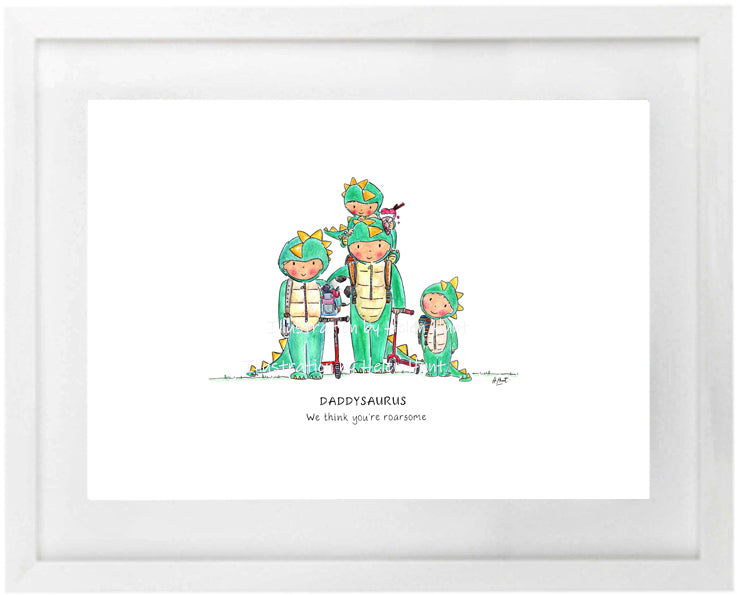 Daddysaurus Art Print (A4)