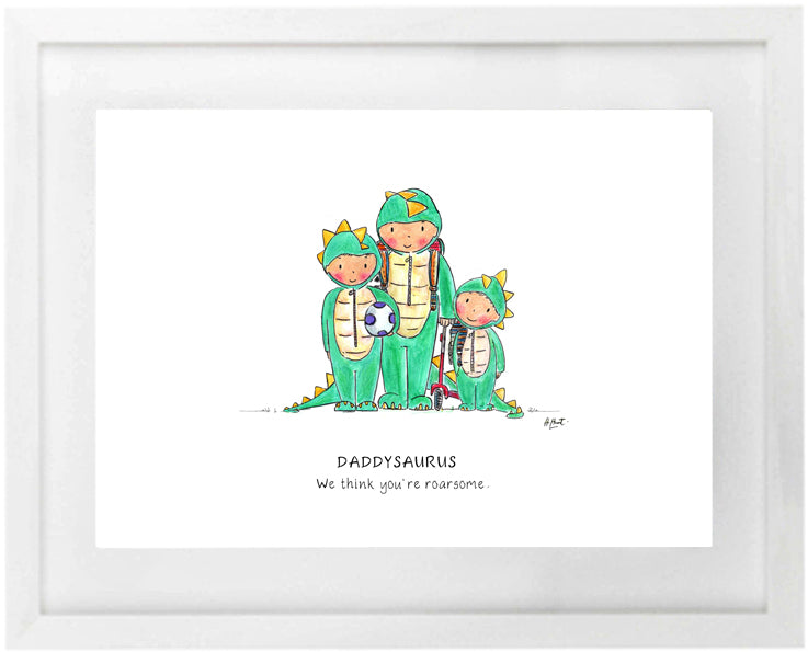 Diddsaurus Daddysaurus Art Print (A4) – Helen Hunt