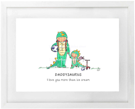 Daddysaurus Art Print  (A4)