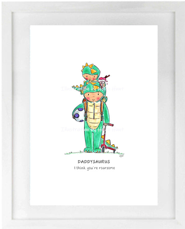 Diddsaurus Daddysaurus Art Print (A4) – Helen Hunt