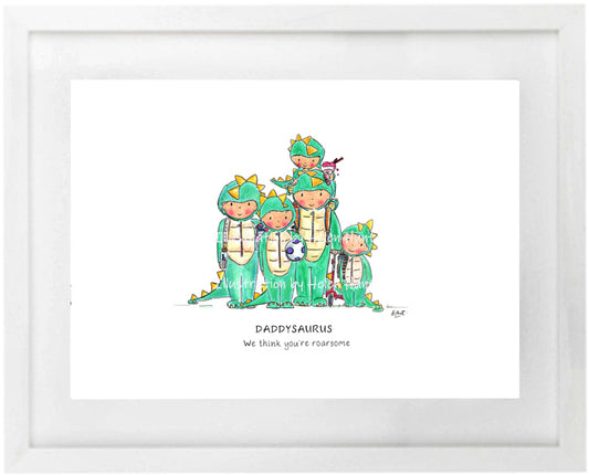 Daddysaurus Art Print (A4)